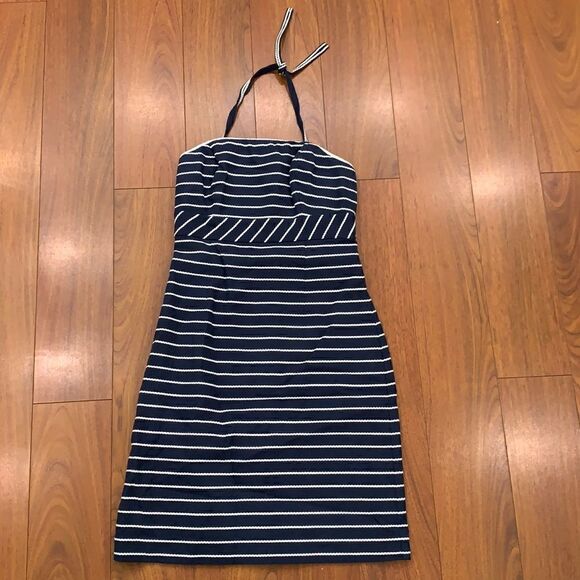 NWT Vineyard Vines Ocean Blvd Strapless Dress in Vineyard Navy Size 0 - Picture 1 of 3